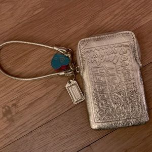 Gold Coach wristlet